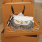 Cute Owl Bags for Women 2024 New Luxury Designer Handbag Fashion Tassel Crossbody Bag Leather Animal Print Shoulder Bag Woman